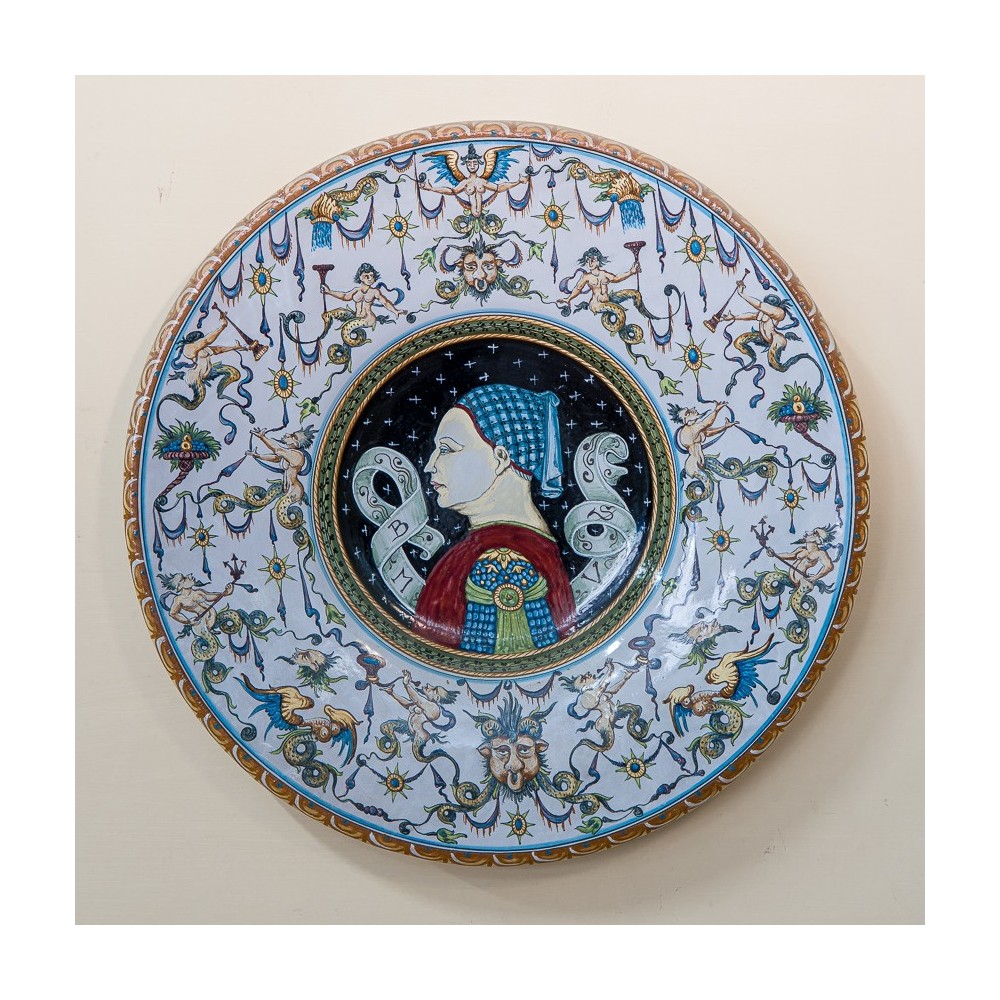Bianca Maria Visconti's Enamelled Coloured Ceramic Dish